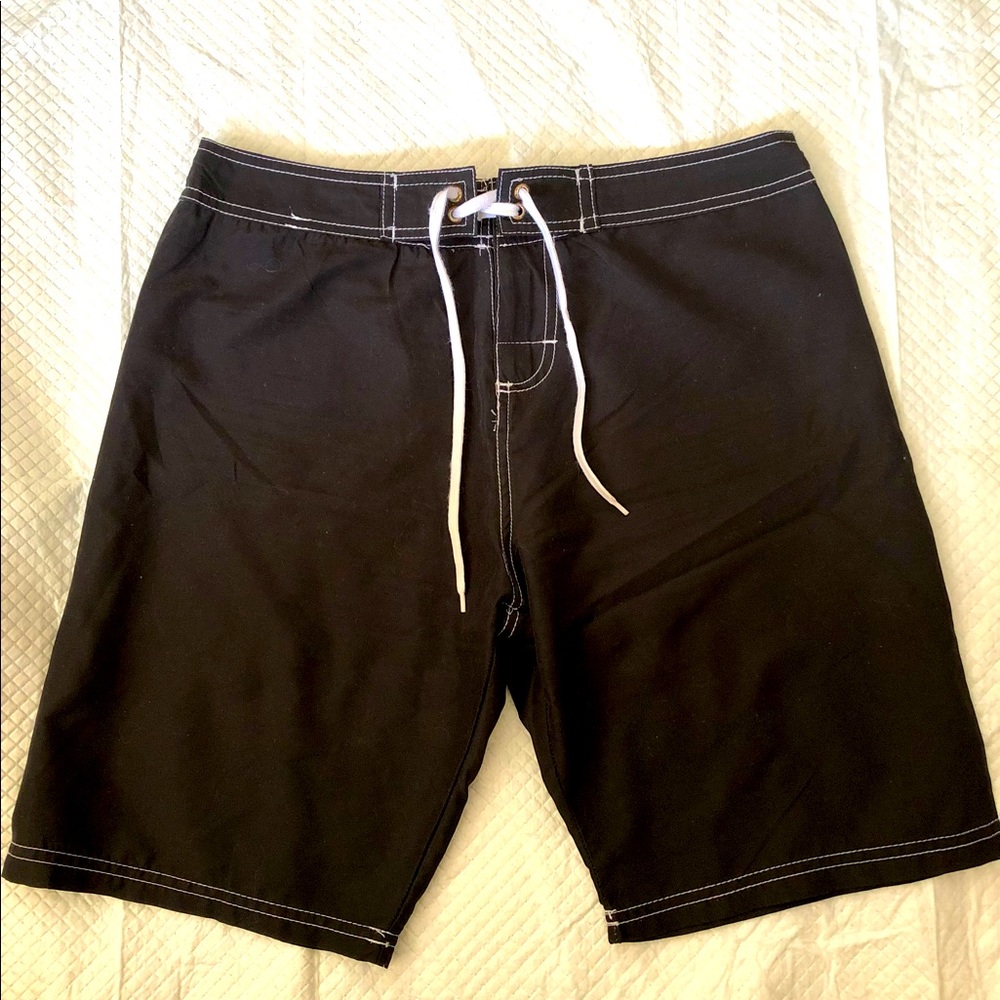 MAD IGUANA, Ladies, Girls, Board Shorts, black with white stitching. Size S.